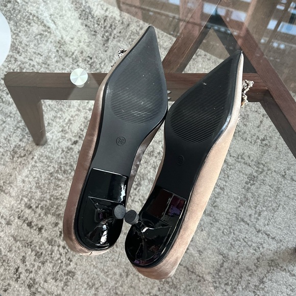 Elegant Women's Embellished Cream Elegant Formal Evening Work Party Heels - Picture 4 of 7